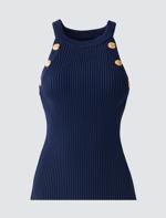 Halter Yaka Kolsuz Triko Bluz Kombini