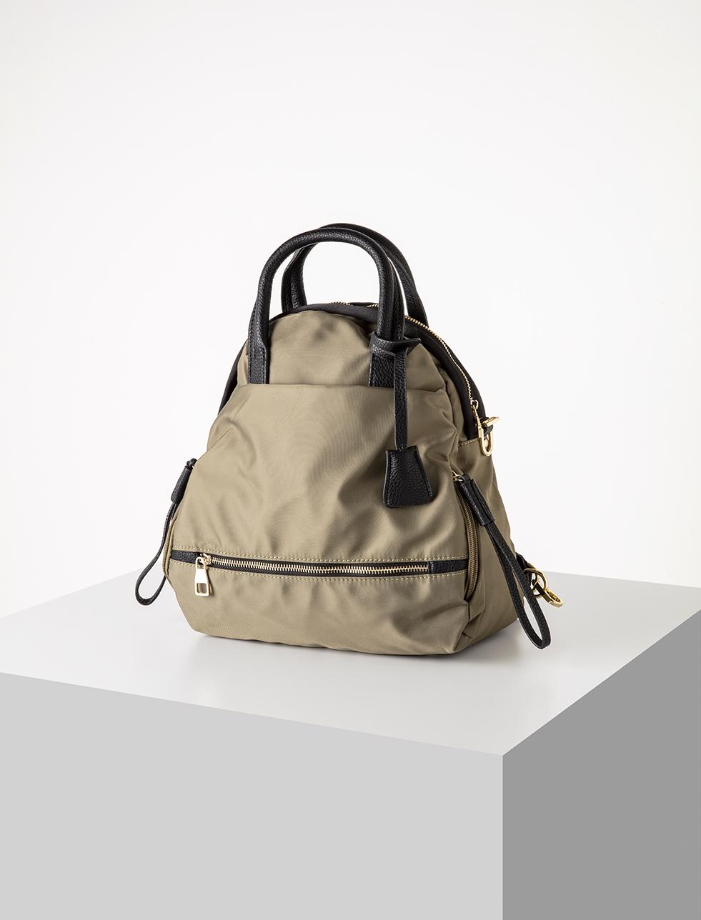 Bayan Yeşil Çok Kullanımlı Kumaş Sırt Çantası