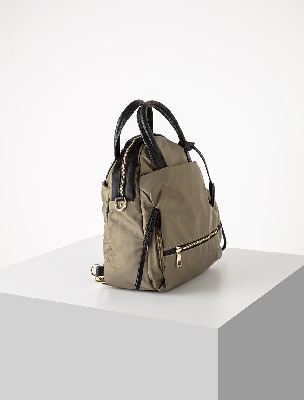 Bayan Yeşil Çok Kullanımlı Kumaş Sırt Çantası