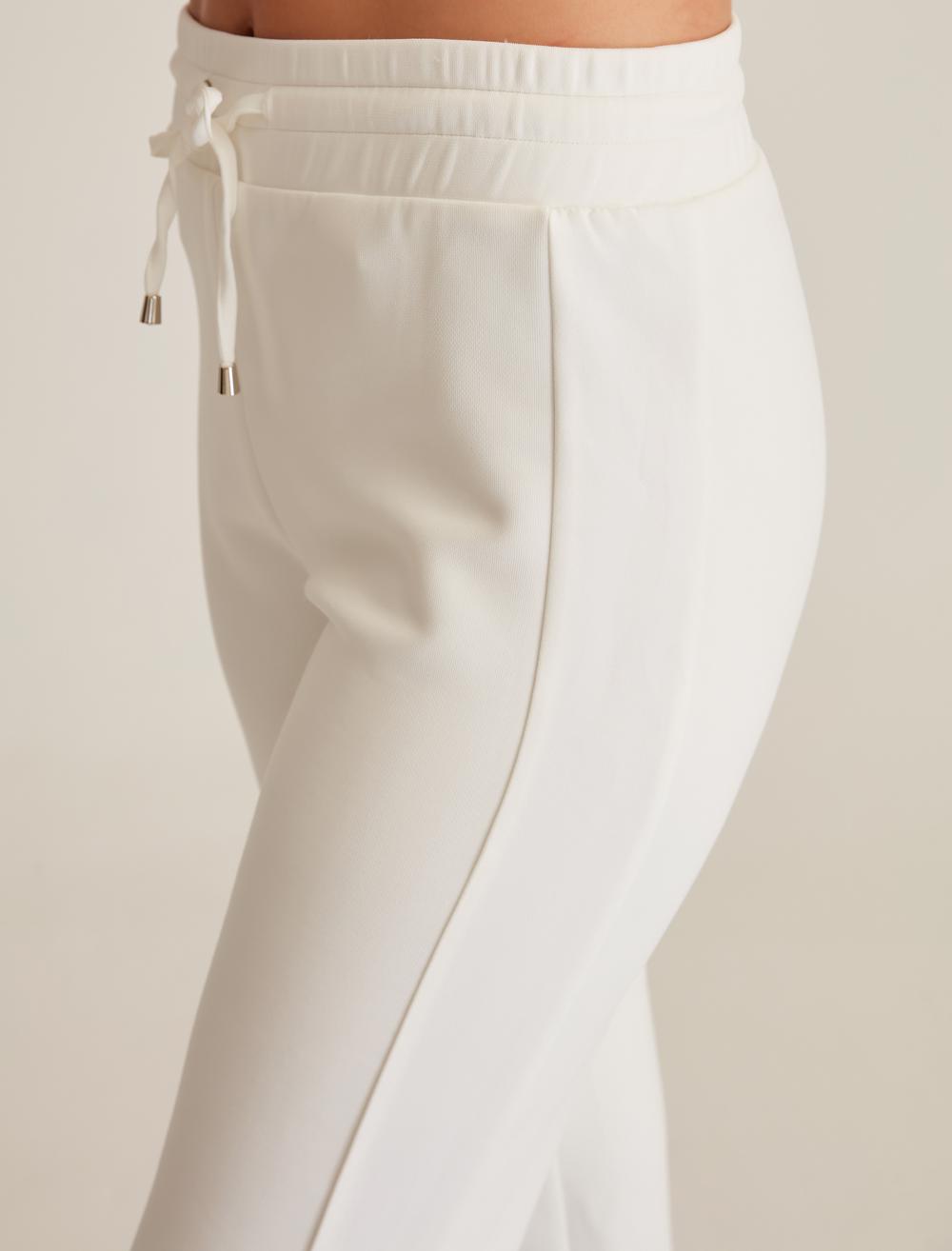 Bayan Ekru Yanları Şerit Detaylı Jogger Alt