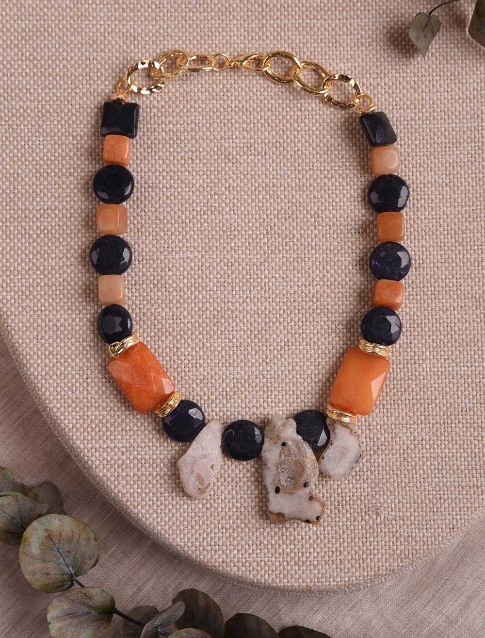 Bayan Karışık Doğal Taşlı Kolye