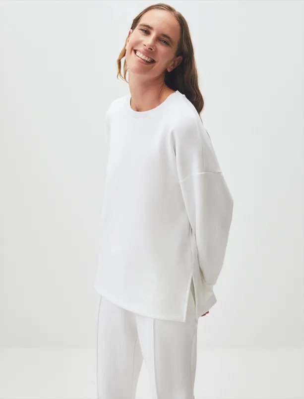 Women  Crew Neck Long Sleeve Oversized Sweatshirt