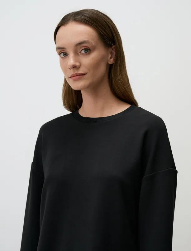 Bayan  Uzun Kollu Bisiklet Yaka Oversize Sweatshirt