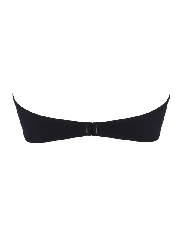 Women Black Bikini Top with Tie Neck Accessory Detail