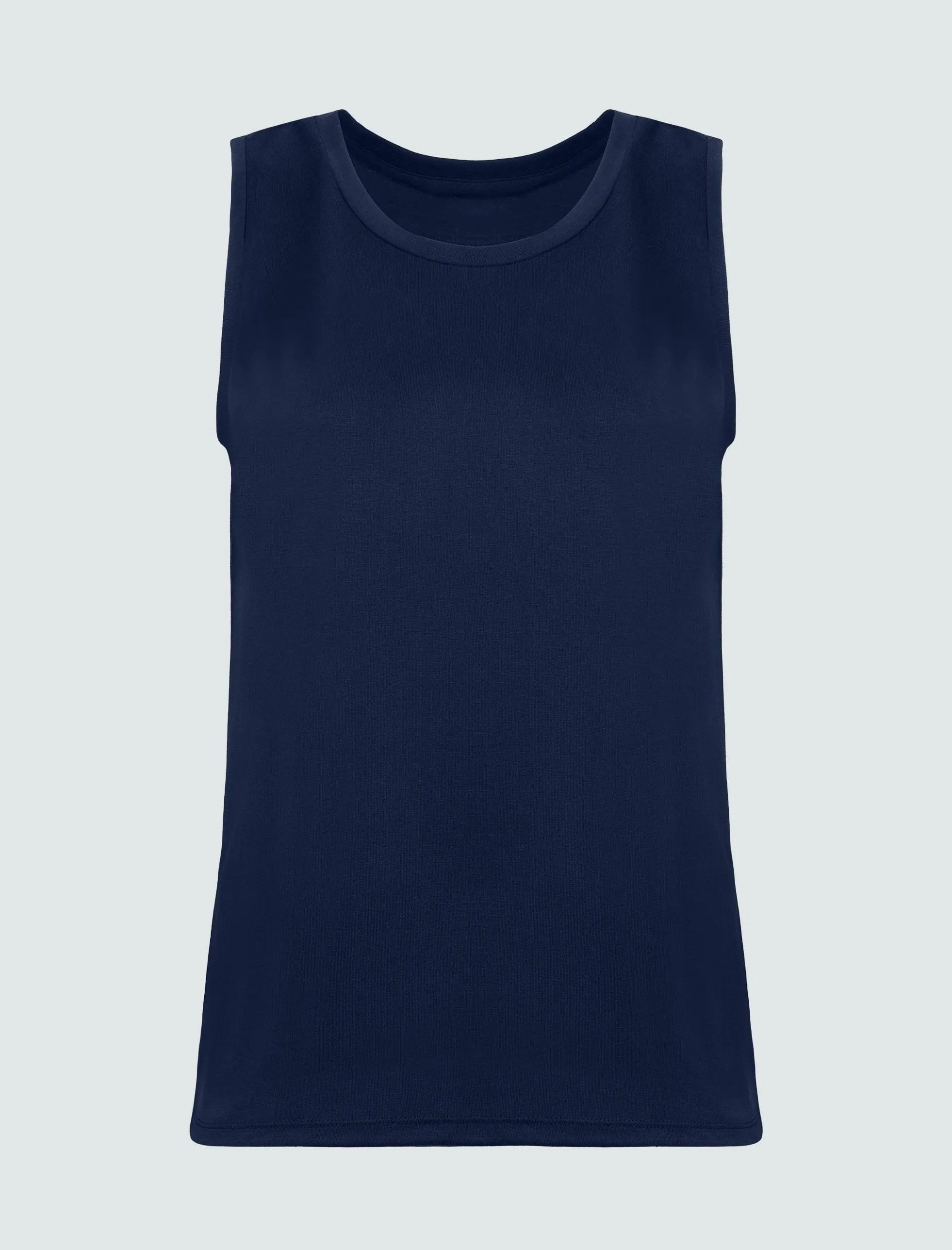 U Neck Sleeveless Basic Knitted Tank Top