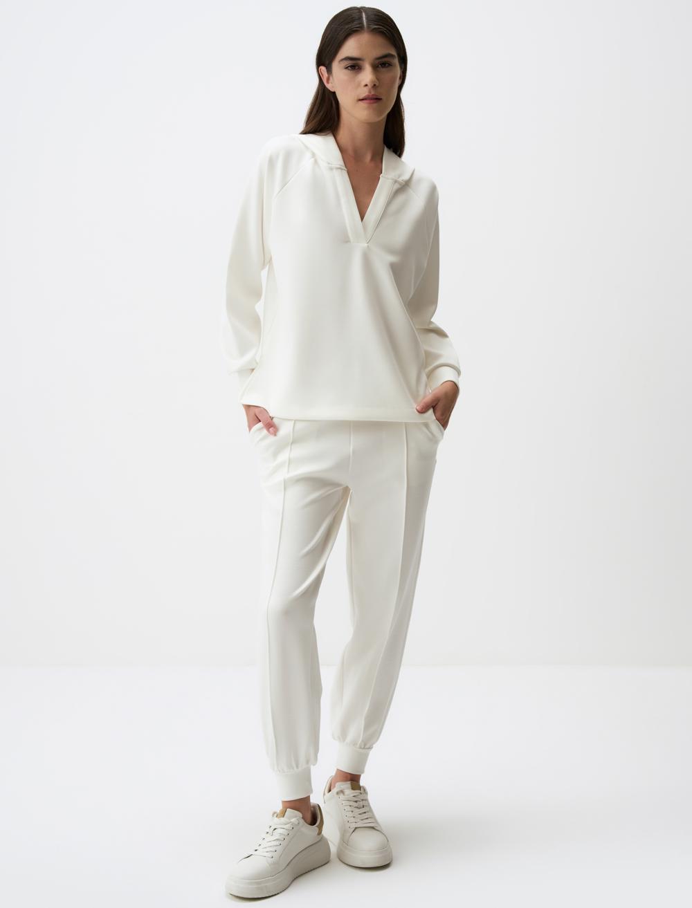 Yüksek Bel Dar Parça Cepli Jogger Pantolon