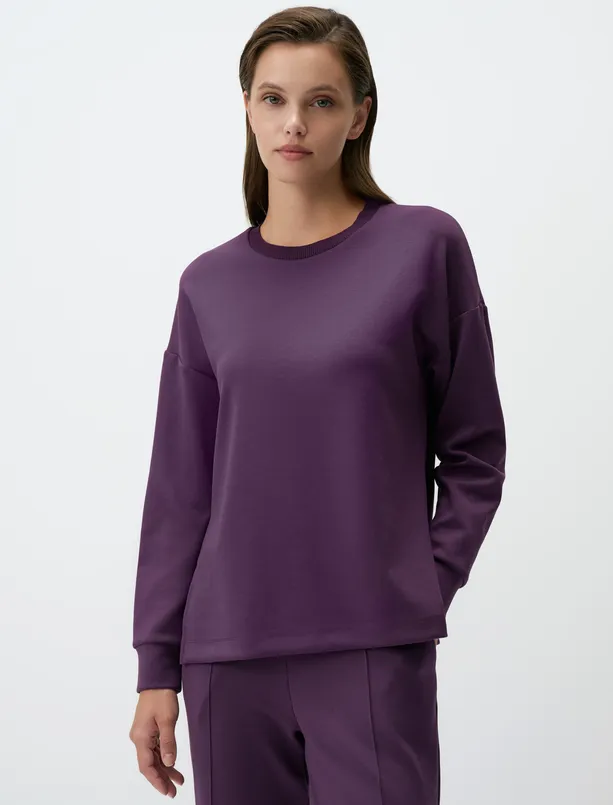 Women  Crew Neck Long Sleeve Oversized Sweatshirt