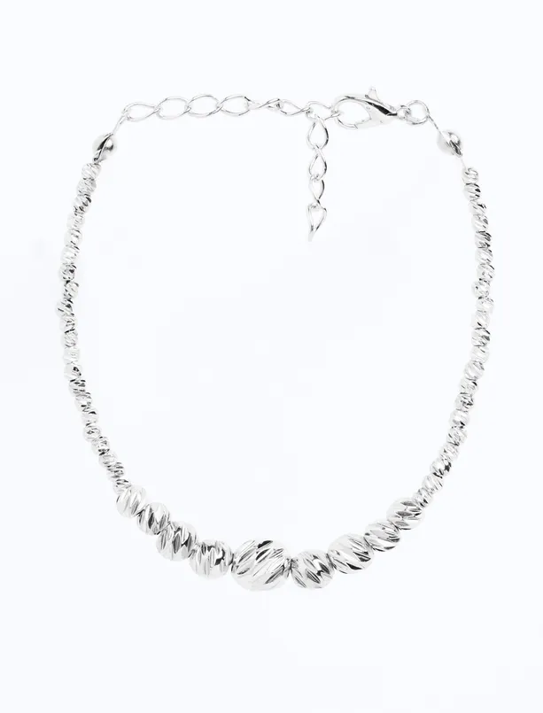 Women Grey Adjustable Bracelet with Shiny Ball Figure