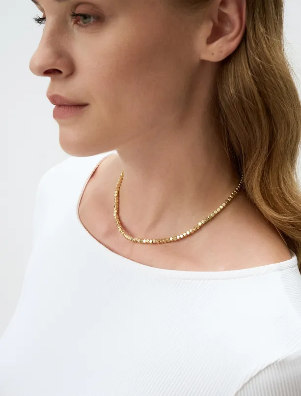 Women Yellow Adjustable Shiny Elegant Necklace