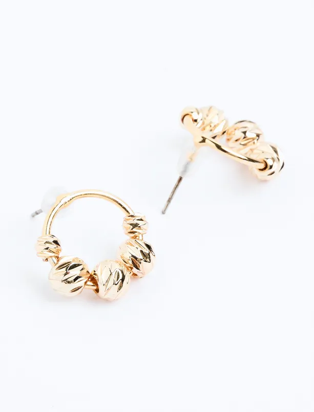 Women Yellow Elegant Earrings with Twisted Detail