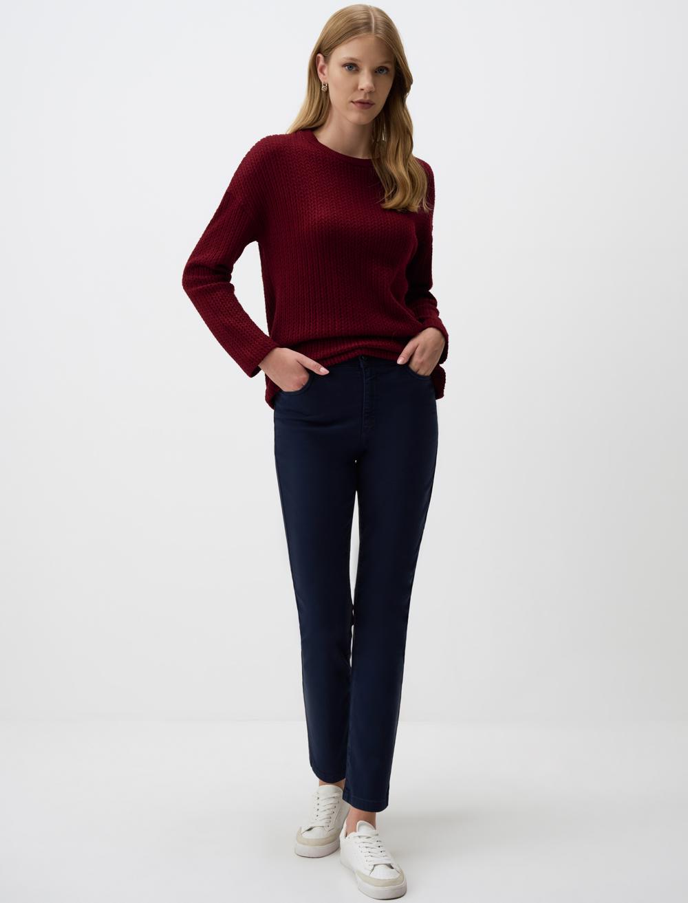 Yüksek Bel Normal Paça Denim Pantolon