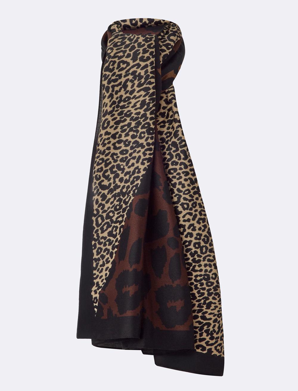 Leopar Desenli Şal