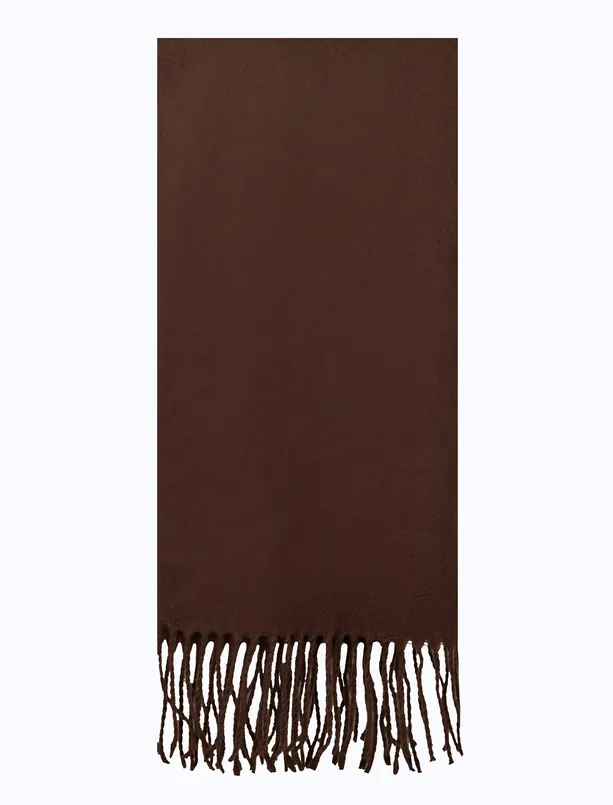 Women Brown Basic Tasseled Shawl