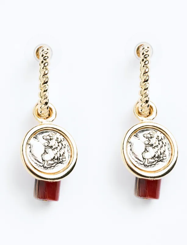 Women Yellow Dangling Earrings with Shiny Figure Detail