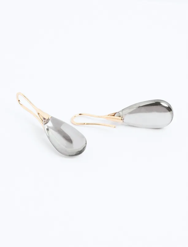 Women Grey Elegant Drop Earrings
