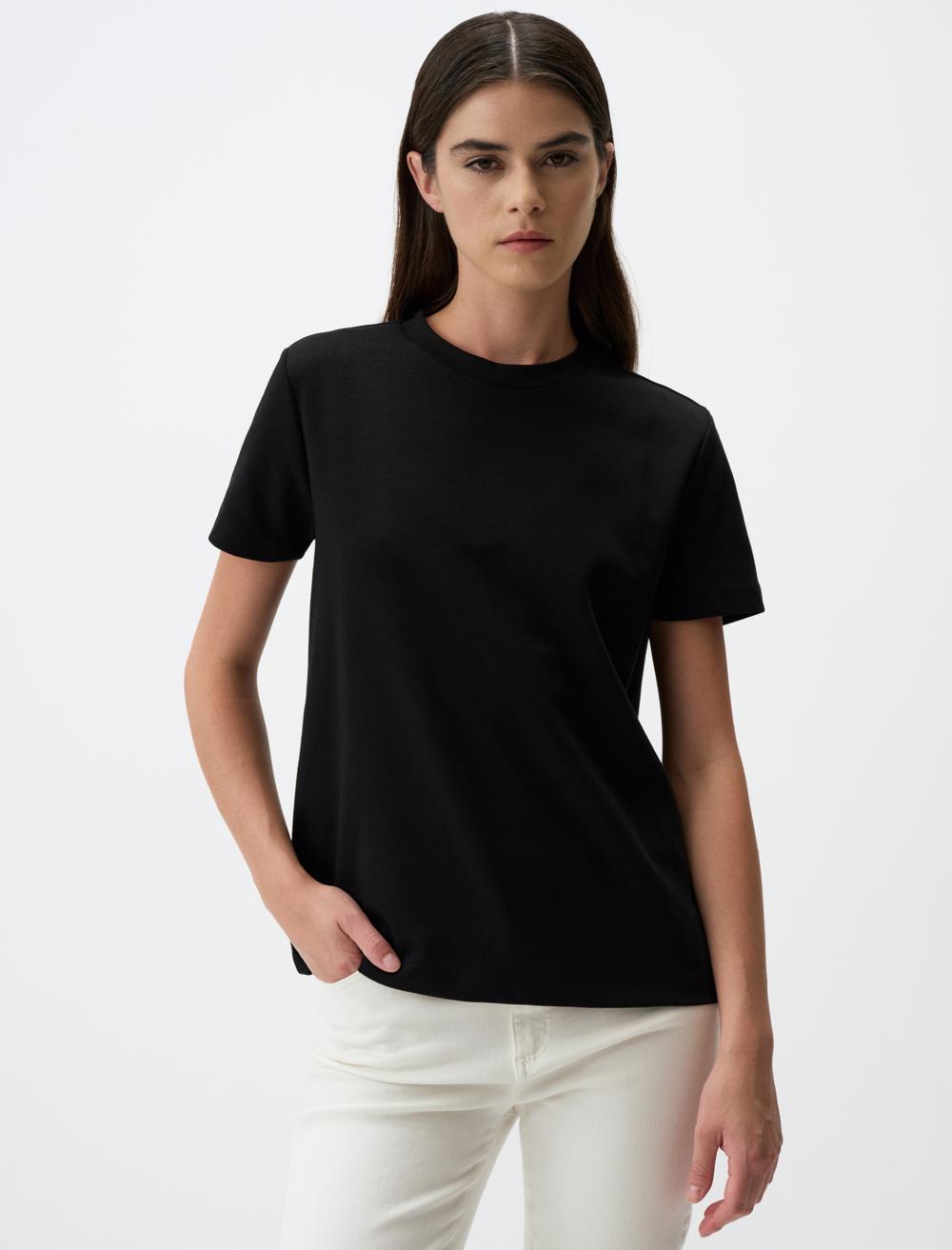 Basic Bisiklet Yaka Kısa Kollu Tişört