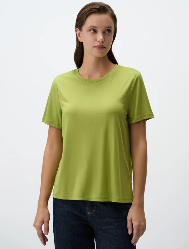 Women  Crew Neck Short Sleeve Basic T-Shirt