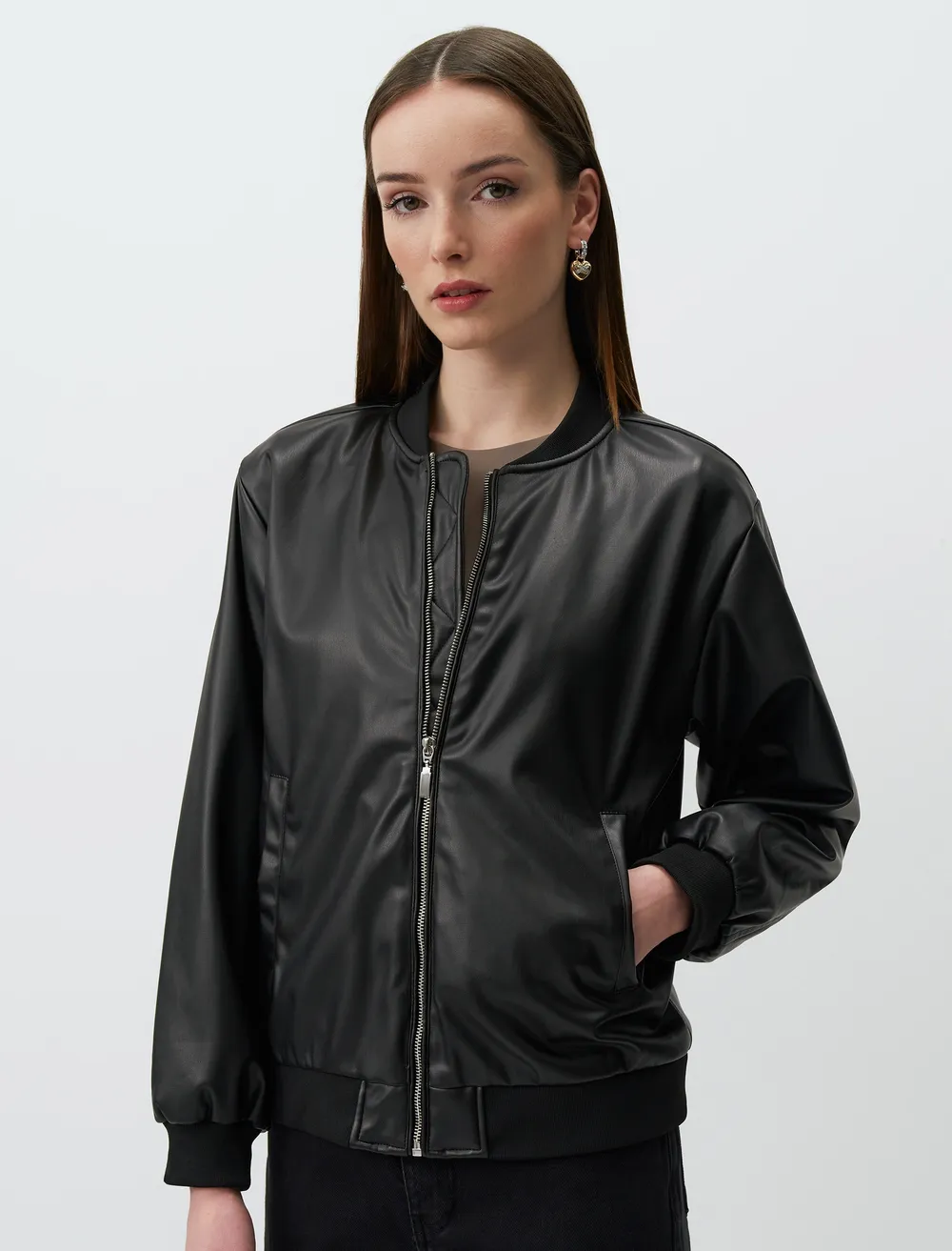 ジャケット・アウター HALB gimmick leather jacket black M ceket_24sc150011_siyah-900-