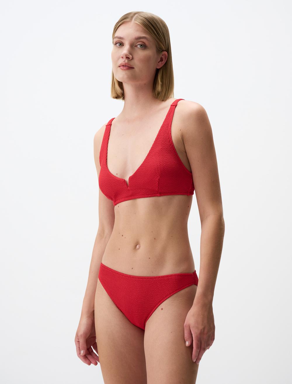 Basic Dokulu Bikini Alt