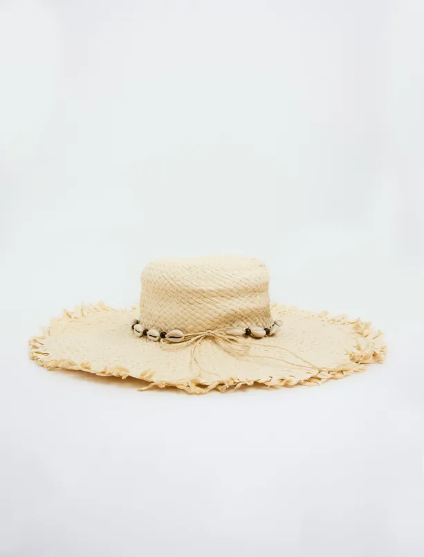Women  Seashell Straw Hat