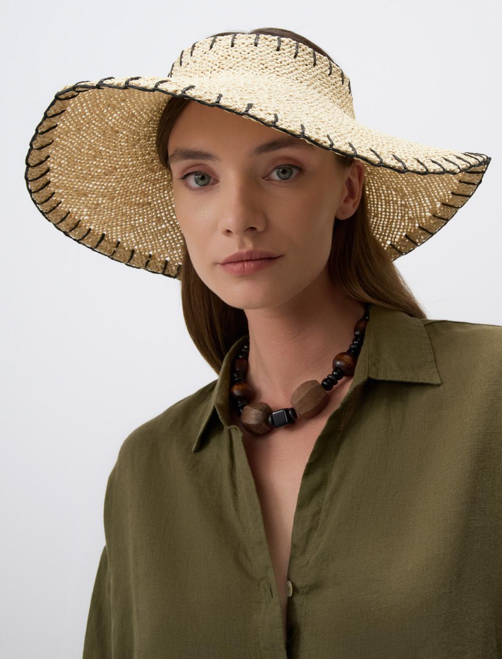 Hasır Vizör Şapka