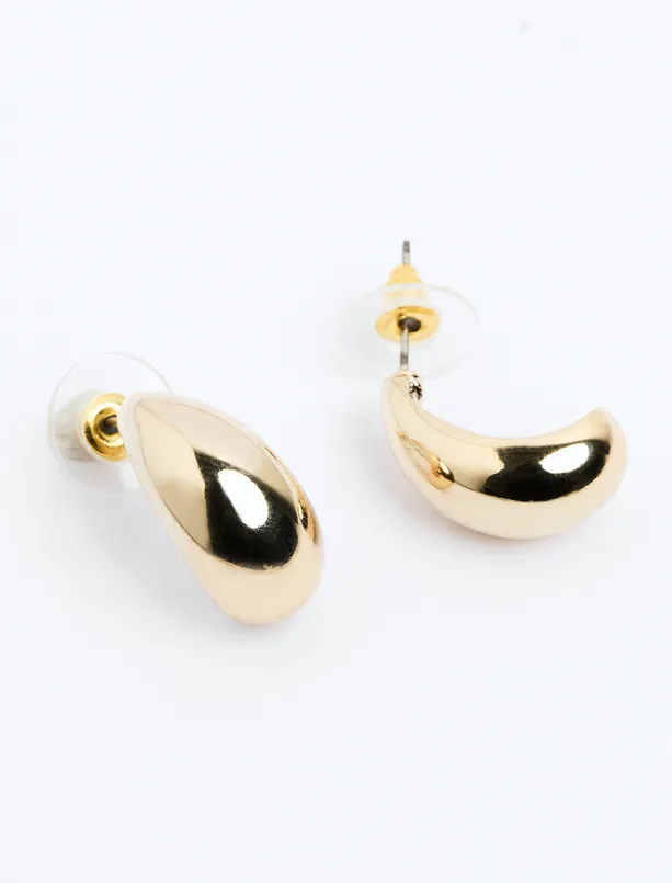 Women Yellow Drop Figured Shiny Earrings