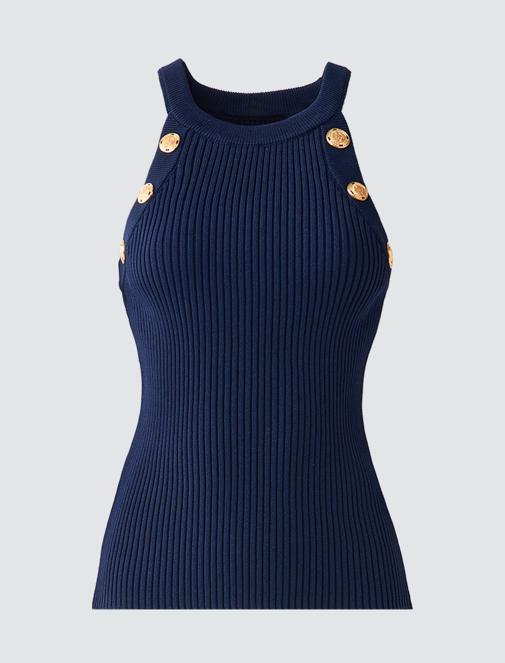 Halter Yaka Kolsuz Triko Bluz Kombini
