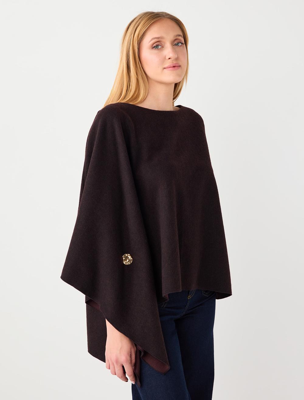 Kayık Yaka Yarasa Kol Yumuşak Dokulu Örme Bluz