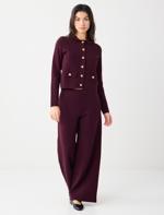 Gömlek Yaka Uzun Kollu Düğme Detaylı Triko Hırka	