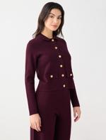 Gömlek Yaka Uzun Kollu Düğme Detaylı Triko Hırka	