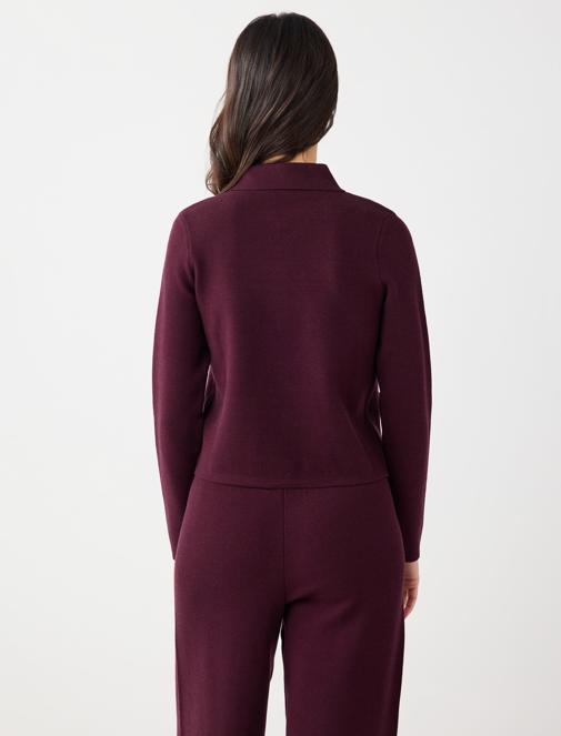 Gömlek Yaka Uzun Kollu Düğme Detaylı Triko Hırka	