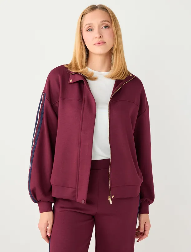 Bayan  Düz Kesim Cep Detaylı Fermuarlı Modal Ceket