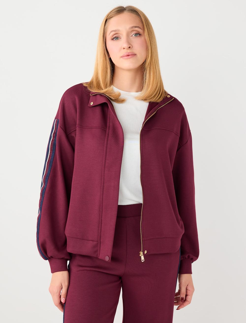 Düz Kesim Cep Detaylı Fermuarlı Modal Ceket