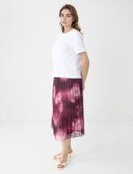 Desenli Mesh Bluz Kombini ile Modern Stil