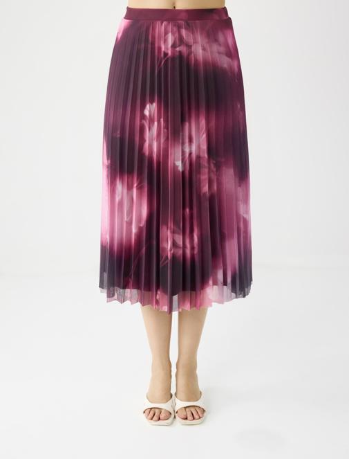 Desenli Mesh Bluz Kombini ile Modern Stil