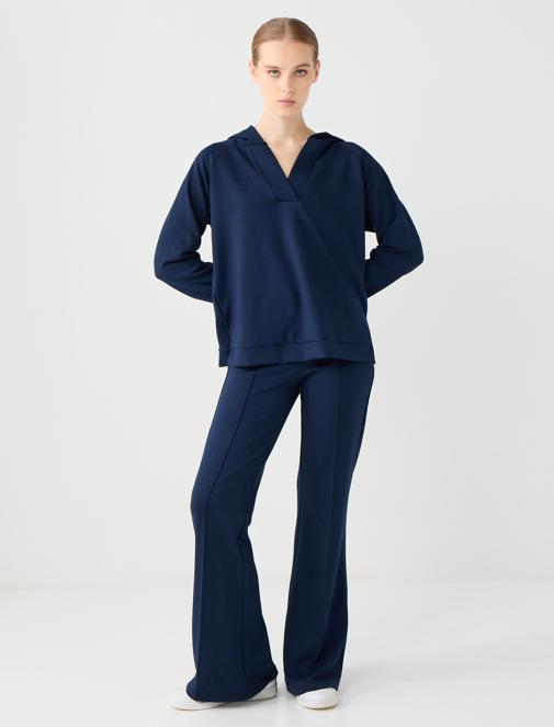 Short Sleeve Crew-Neck Striped Knitted T-Shirt Combination