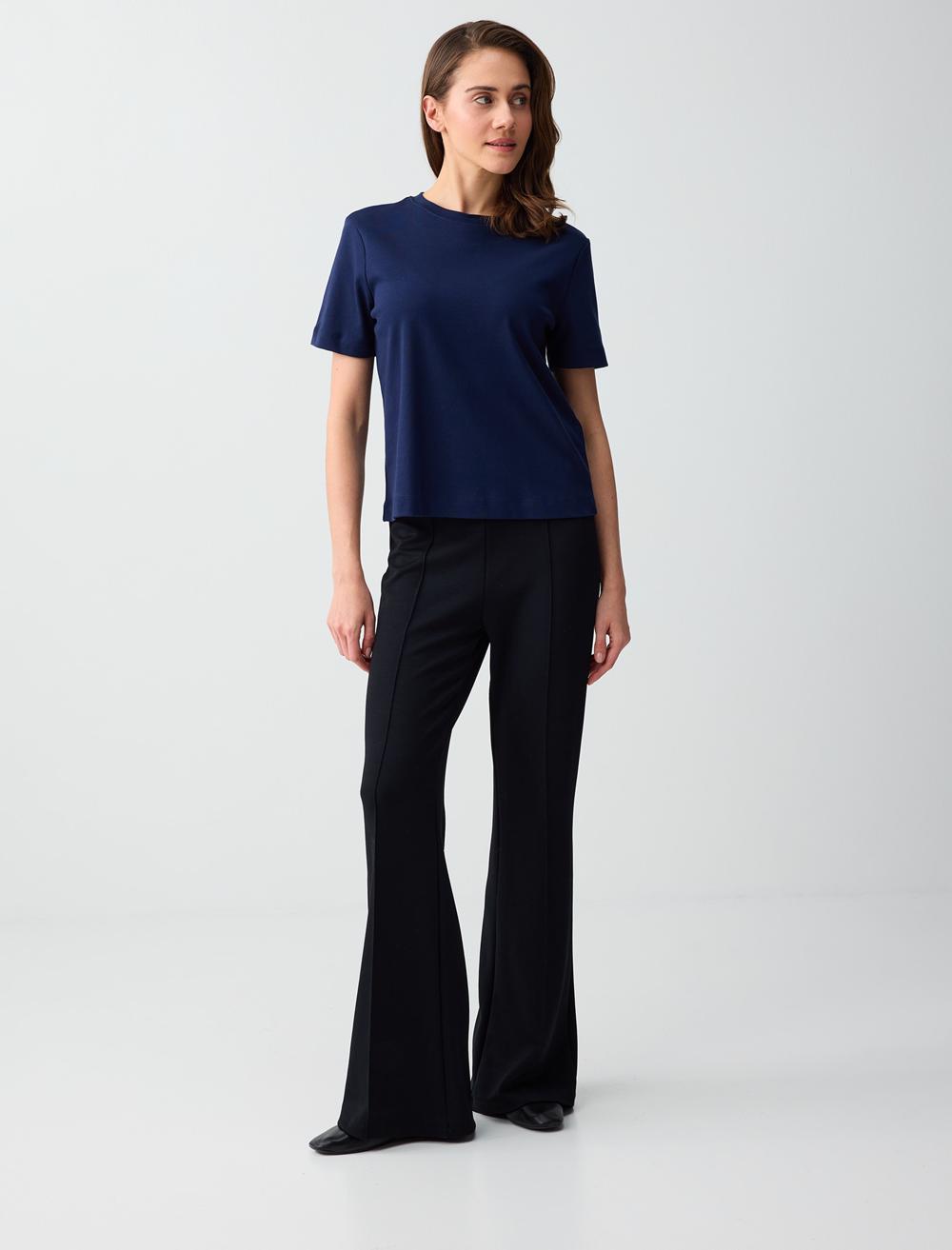 Yüksek Bel Bol Paça Modal Jogger Pantolon