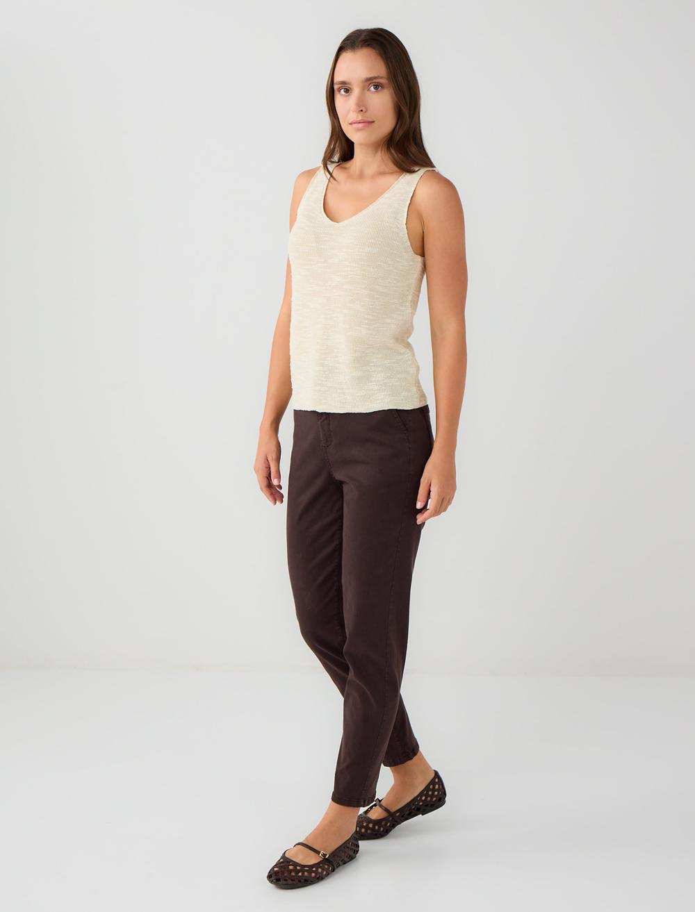 Normal Bel Normal Paça Gabardin Pantolon