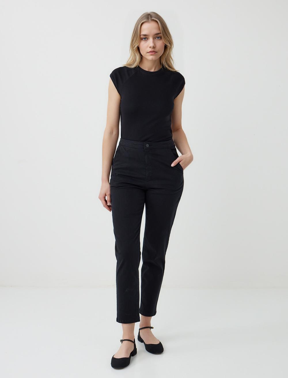 Normal Bel Normal Paça Gabardin Pantolon