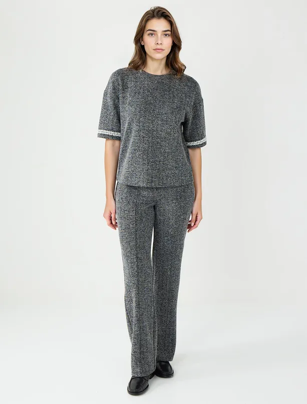 Women  Regular Waist Regular Leg Knitted Pants