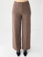 Yumuşak Dokulu Bol Paça Örme Pantolon	