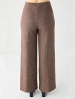 Yumuşak Dokulu Bol Paça Örme Pantolon	