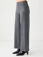Soft Textured Wide Leg Knitted Pants Combination