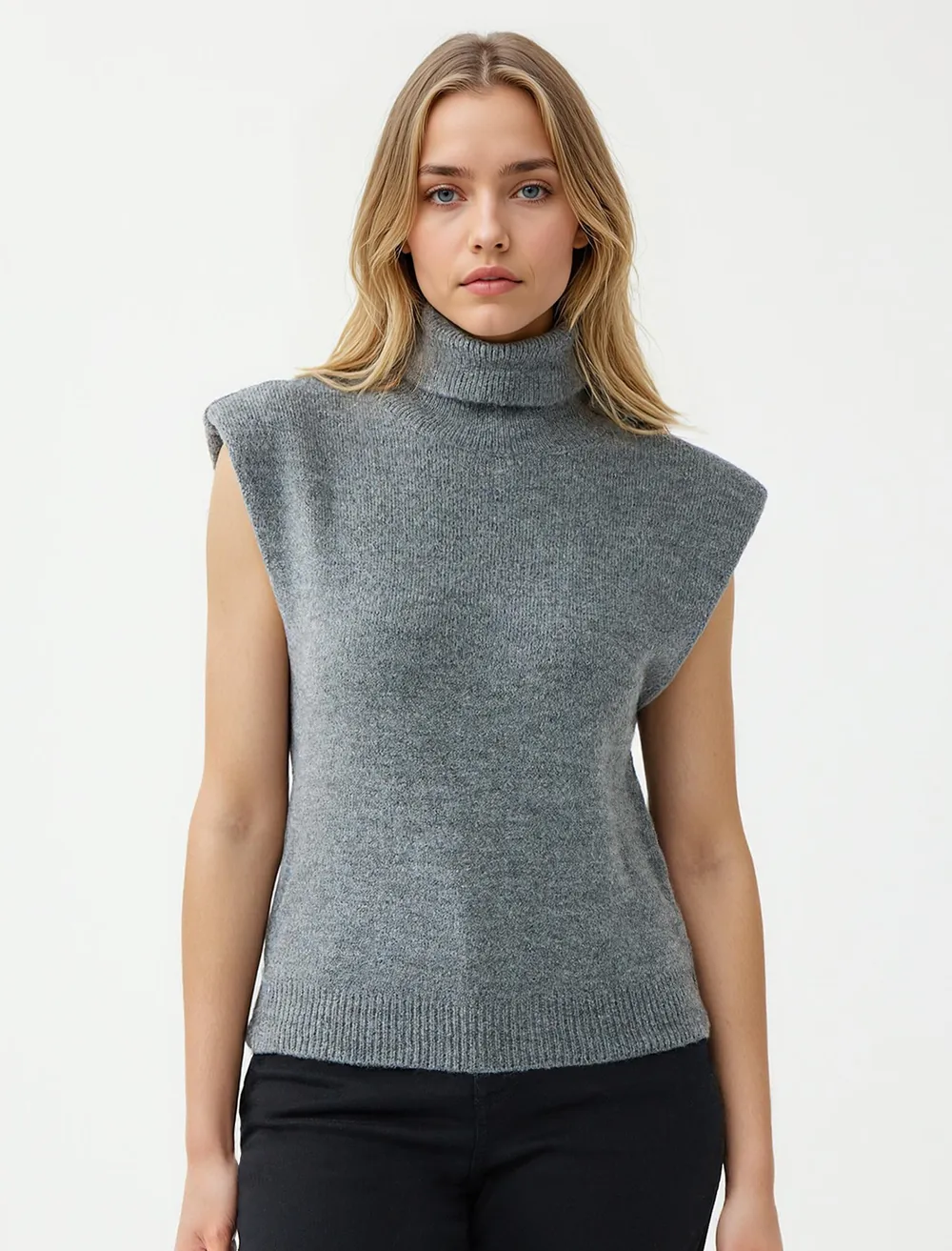Turtleneck Sleeveless Sweater Sweater