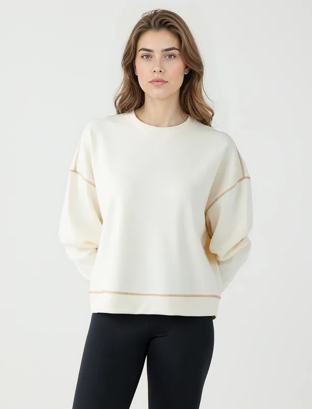 Women  Crew Neck Long Sleeve Modal Sweatshirt