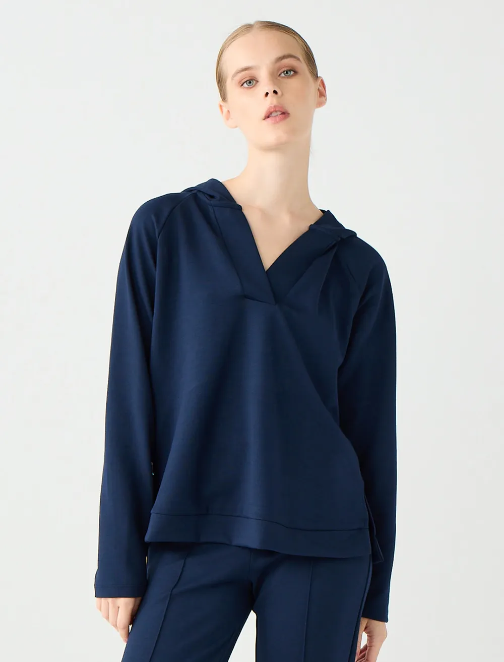 Time is on 【COTTON DUCK JUMPER】 サイズ0 sweatshirt_5ww235917_lacivert-