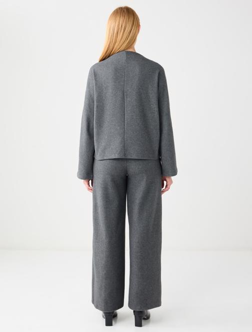 Rahat Kesim Yarasa Kol Yumuşak Dokulu Sweatshirt	