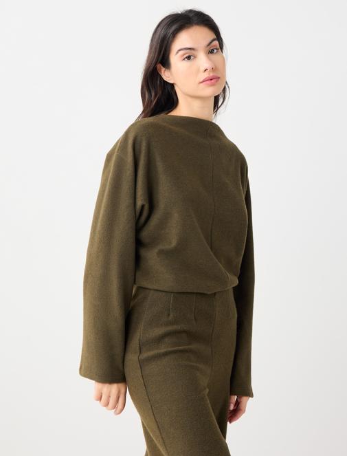  Yumuşak Dokulu Bol Paça Örme Pantolon