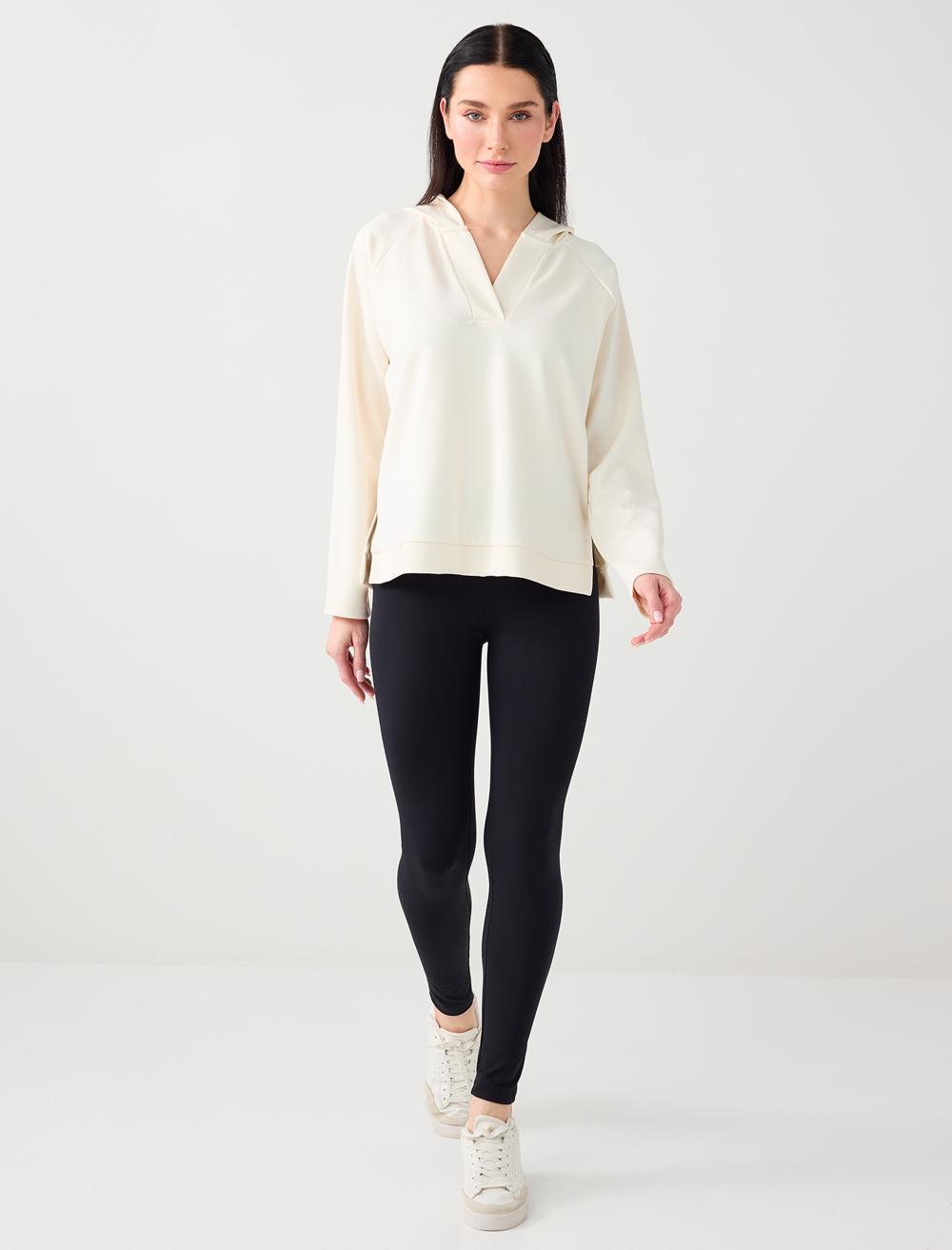 Dar Paça Yüksek Bel Dar Kesim Basic Örme Tayt