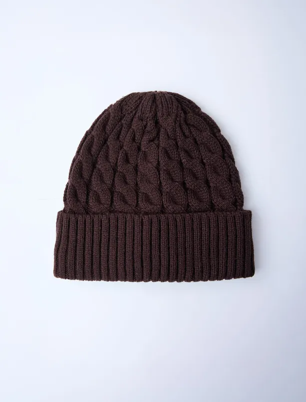 Women  Hair Braid Patterned Beanie